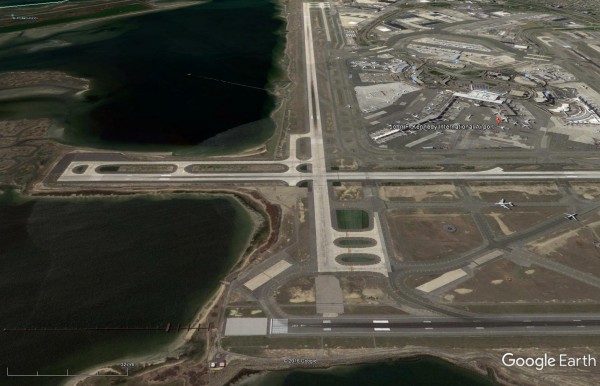 Google Earth view of JFK 31L